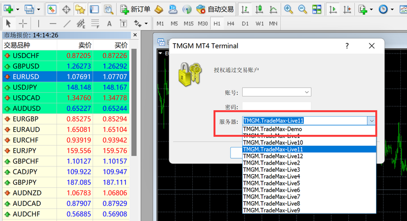 TMGM MT4服务器怎么选